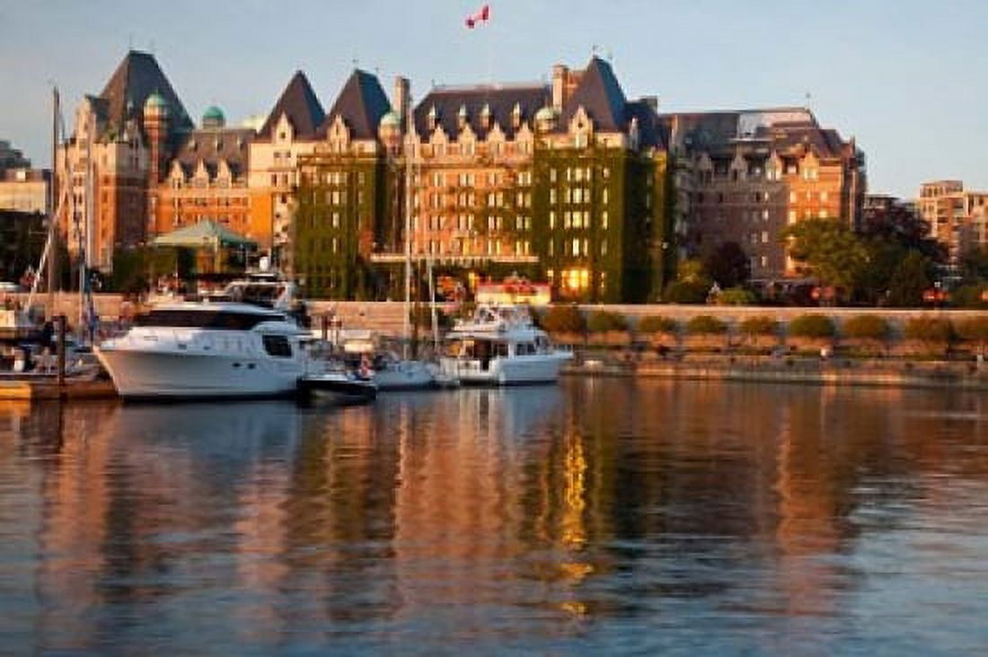 British Columbia Victoria Empress Hotel Harbor Canvas Art - Terry Eggers DanitaDelimont (29 x 19)