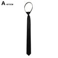 thumbnail image 1 of British Cool Black Tie Student Tie With Zipper C2W3, 1 of 9