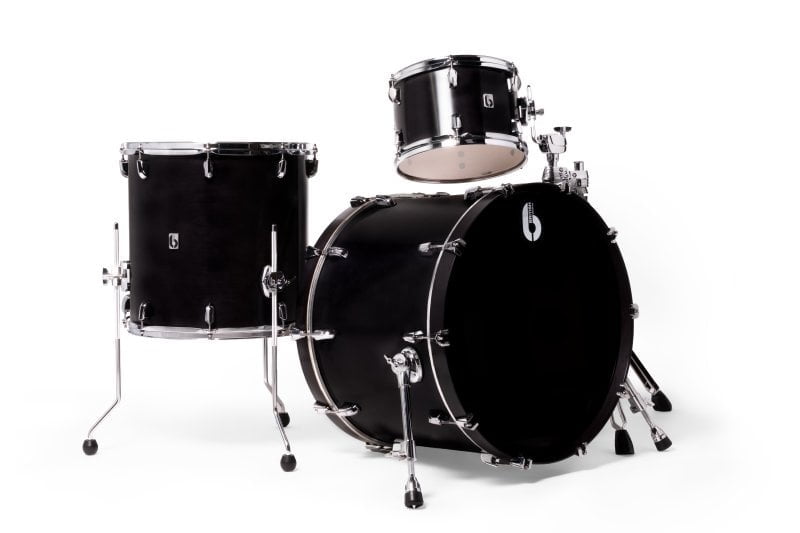 British Drum Co. ENG-22-CB-STB Enigma Series Club Kit. Satin Black 12", 16", 22"