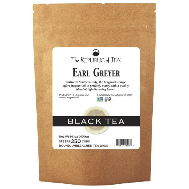 British Earl Greyer Tea Refill Bag, 250 Tea Bags, Gourmet Black Tea
