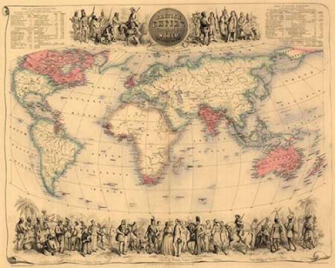 British Empire Throughout the World Canvas Art - John Bartholemew (24 x 30)