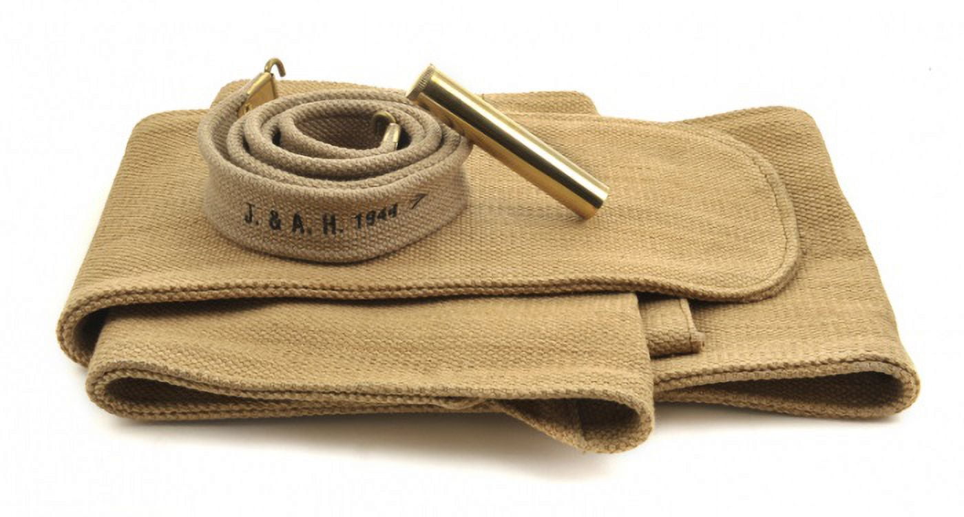 British Enfield Sling, Brass Oiler and Canvas Carry Case