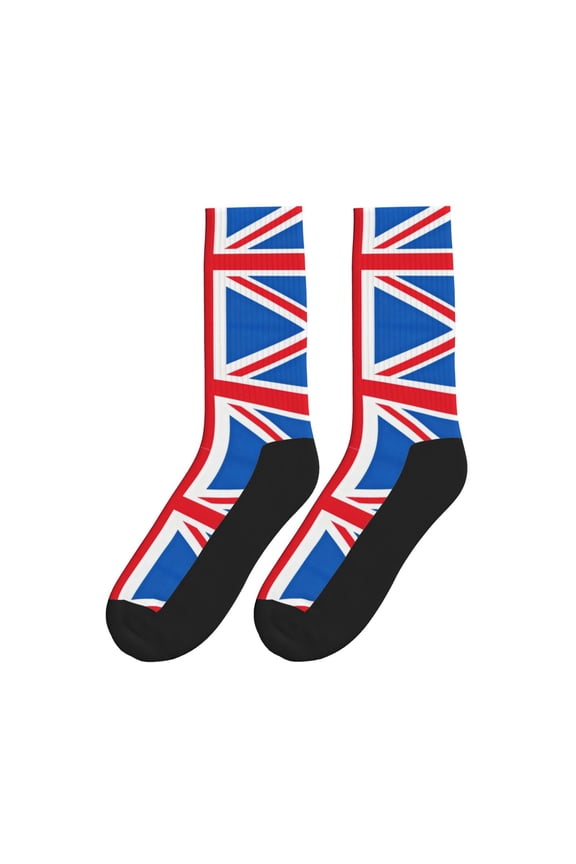 British Flag Athletic Crew Novelty Socks for Womens Mens