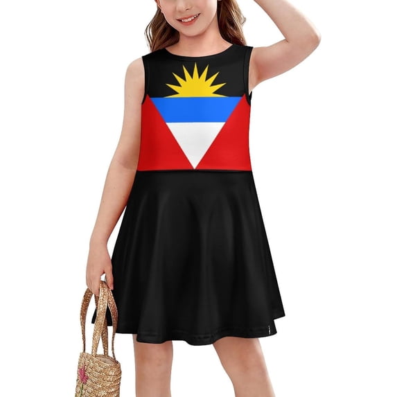 British Flag Girl Dress Summer Crew Neck Children's T-Shirt Tops Casual Wear