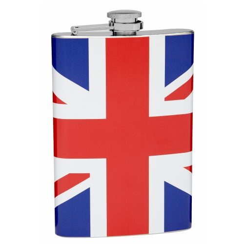 British Flag Hip Flask, 8oz