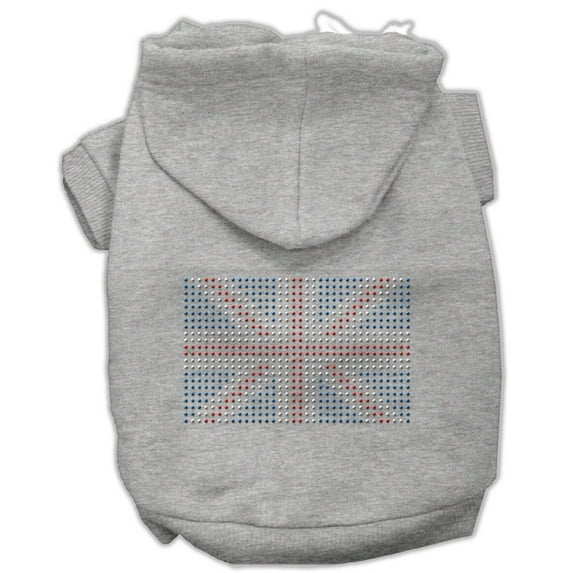 Pet, Dog Cat Hoodie Rhinestone, "British Flag"