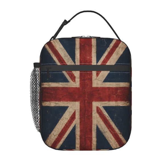 British Flag Lunch Bag Reusable Thermal Lunch Box with Handle for Women and Men