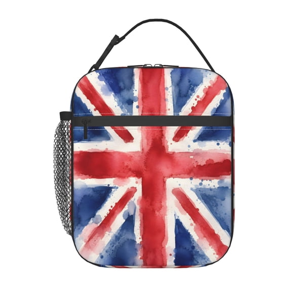 British Flag Lunch Bag Reusable Thermal Lunch Box with Handle for Women and Men