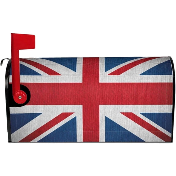 British Flag Mailbox Cover Mailbox Wraps, Waterproof Mailbox Covers Magnetic Post Box Cover Standard Size 21"(L) x 18"(W) Garden Yard Outside Farmhouse Home Decor