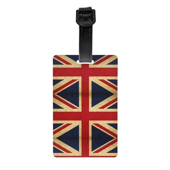 British Flag Natural Luggage Tag Name Id Card Suitcase Labels Identifiers Pvc Baggage Tags