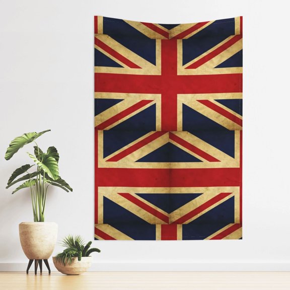 British Flag Naturaltapestry For Bedroom Aesthetic Tapestry Wall Hanging Backdrop Room Decor (40'' X 60'')
