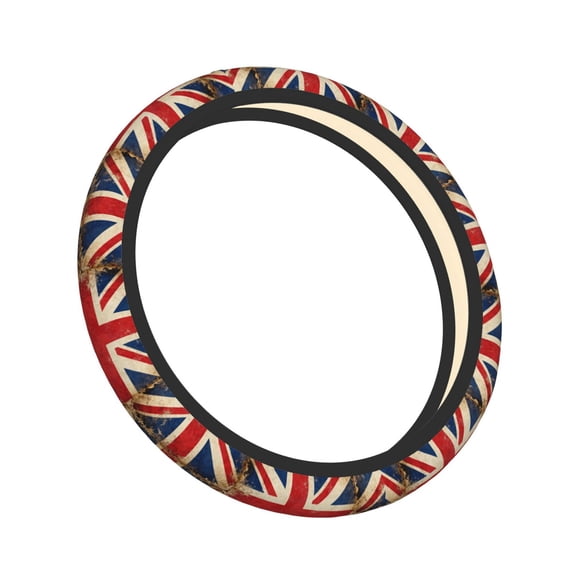 British Flag Pattern Anti-Slip Neoprene Steering Wheel Cover, Universal ...