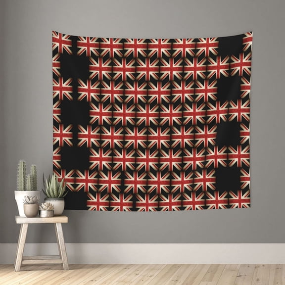 British Flag Pattern Tapestry Colorful Wall Tapestry Aesthetic Tapestry Wall Hanging 60x51inch