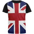 thumbnail image 1 of British Flag Union Jack All Over Mens Black Back T Shirt Multi MD, 1 of 1