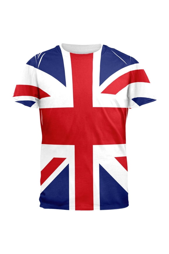 British Flag Union Jack All Over Mens T Shirt Multi MD
