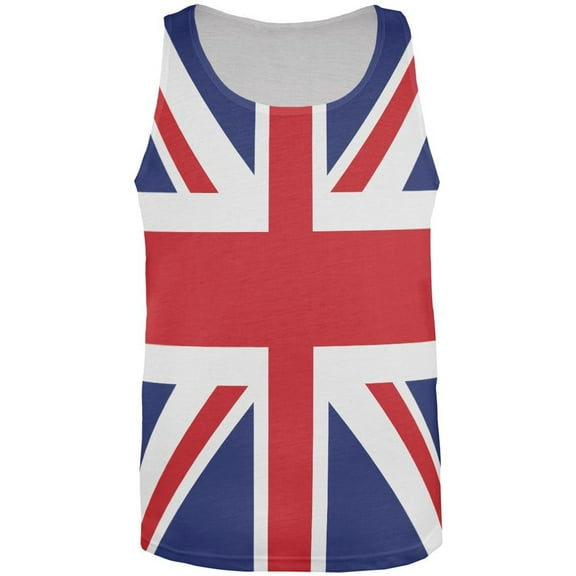 British Flag Union Jack All Over Mens Tank Top Multi LG