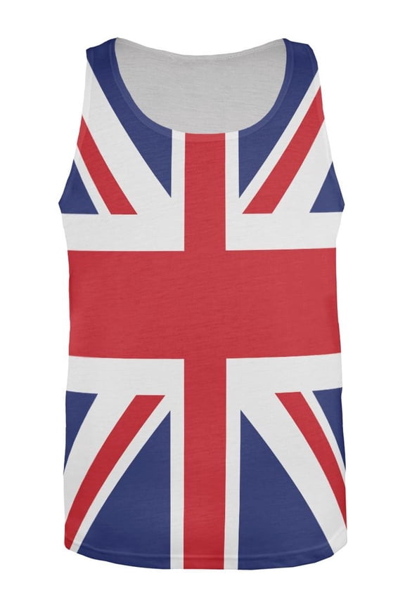 British Flag Union Jack All Over Mens Tank Top Multi MD