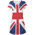 thumbnail image 1 of British Flag Union Jack Juniors V-Neck Beach Cover-Up Dress, 1 of 4