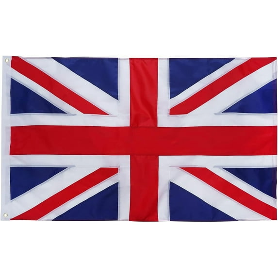 British Flag United Kingdom UK London Outdoor Flag 4x6 Feet Heavy Duty Outdoor Large Flags Vivid Color Fade-resistant with 2 Brass Grommets 4 Stitching Rows Heavy Duty Nylon Sewn Stripes