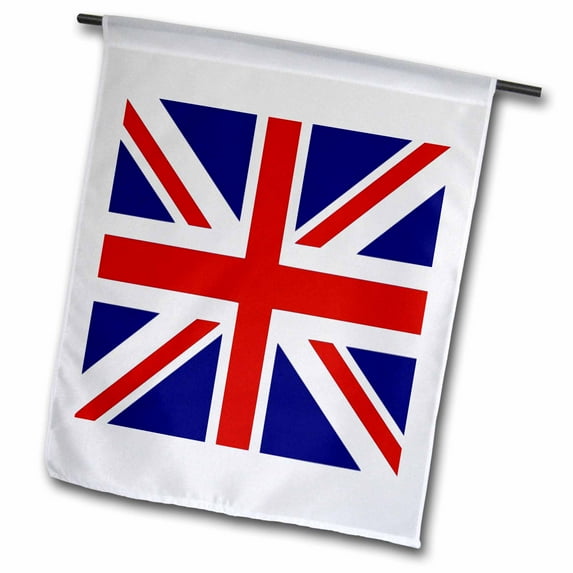 3dRose, British Flag - red white blue Union Jack Great Britain United Kingdom UK England English souvenir GB, 12 x 18 inch Garden Flag