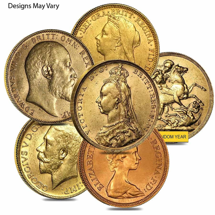 BRITISH ROYAL MINT British Gold Sovereign Coin Avg Circ (Random Year)