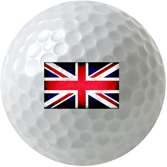 British Grunge Vintage Flag 3-Pack Printed Golf Balls