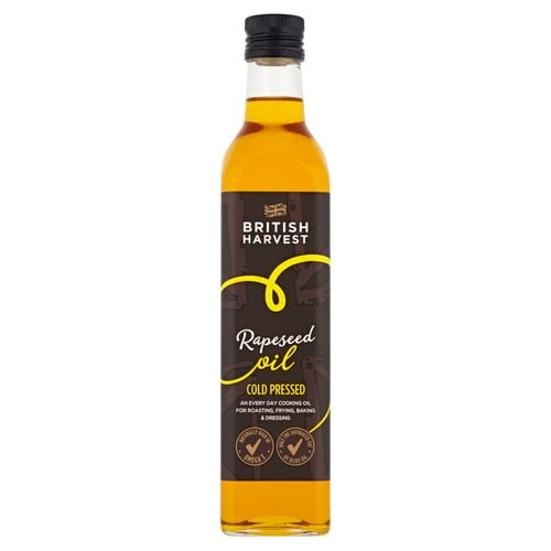 British Harvest Cold Pressed Rapeseed Oil 500ml, British Import (Pack of 2)