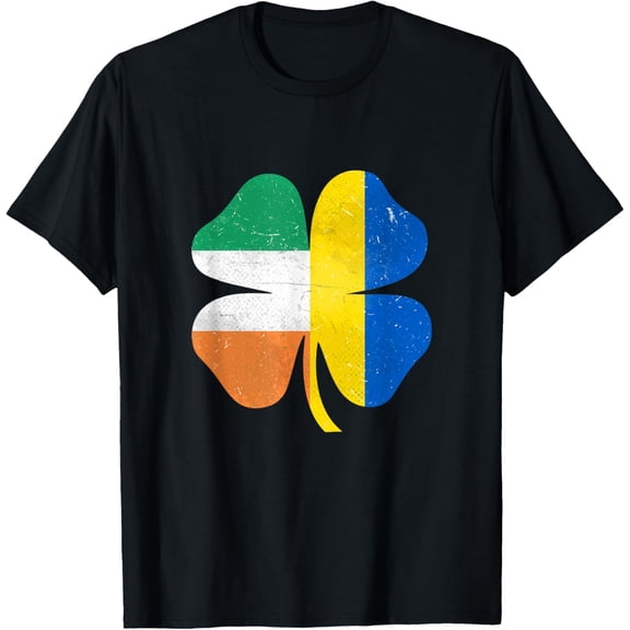 British Irish Shamrock Ukraine Ireland St. Patrick's Day T-Shirt