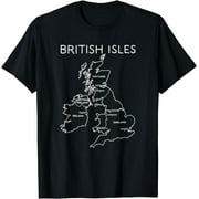 British Isles Sea Ireland Scotland Wales England Map T-Shirt
