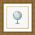 thumbnail image 1 of British Library 26x26 Gold Ornate Wood Framed with Double Matting Museum Art Print Titled - Vintage Victorian style atlas engraving, 1 of 4