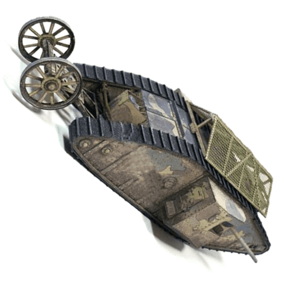 British Mark.I Male Tank Model Kit Unassembled Paper Kit, 1:35 Scale for Military Collectors Gifts
