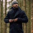 thumbnail image 1 of British Men Mid-length Long Sleeve Woolen Coat, 1 of 6