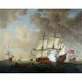 thumbnail image 1 of British Men-O War on the Open Sea John Thomas Serres 1759-1825 British Poster Print - 18 x 24 in., 1 of 1