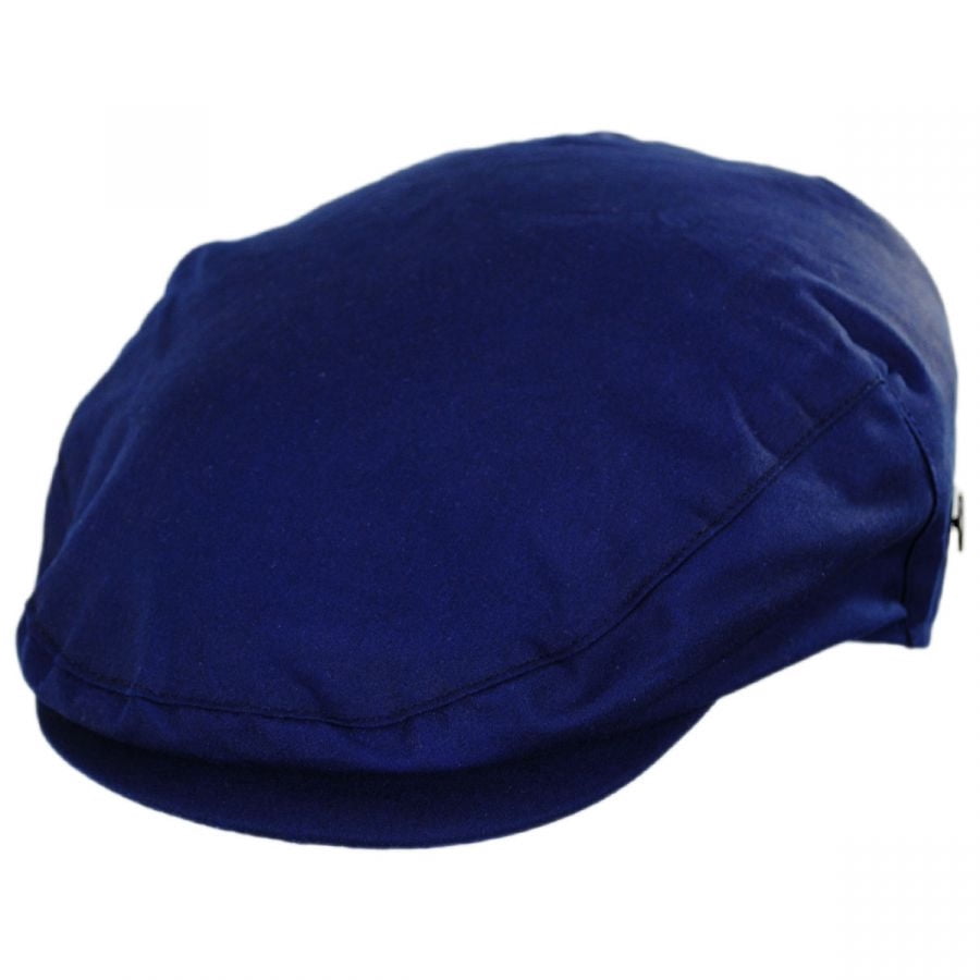British Millerain Wax Cotton Ivy Cap - XL - Navy Blue
