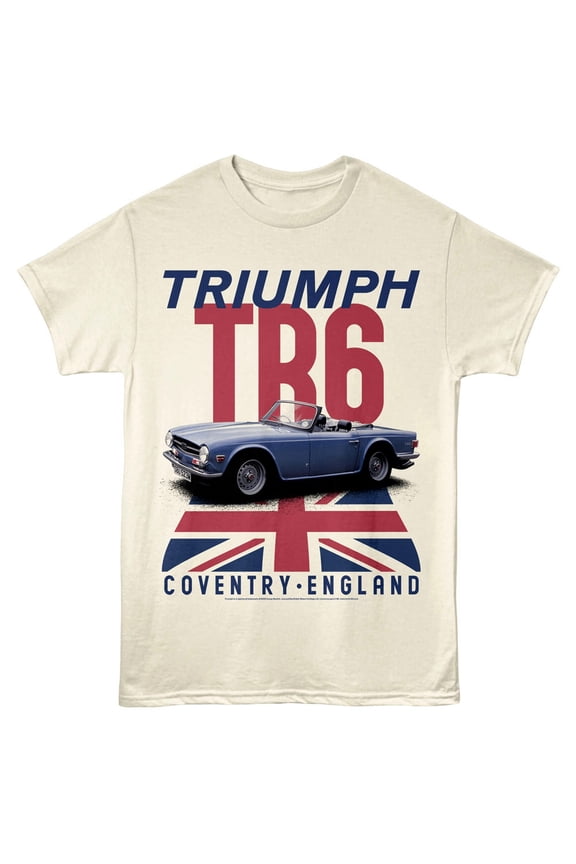 Triumph TR6 Coventry England Men's T Shirt (Ivory, Adult2XL)
