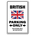 thumbnail image 1 of British Parking Aluminum Sign | Indoor/Outdoor | Funny Home Décor for Garages, Living Rooms, Bedroom, Offices | SignMission Gag Novelty Gift Funny United Kingdom Uk Great Britain Sign, 1 of 4