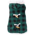 thumbnail image 1 of British Plaid Dog Hooded Cloak with Lamb Wool for Winter Warmth Small Medium Dogs, 1 of 2