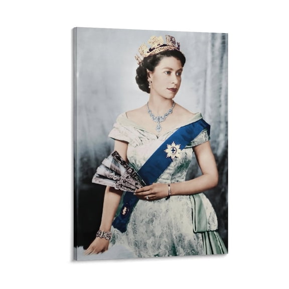British Princesses Queen Elizabeth II Poster Canvas Wall Art Prints Poster Gifts Photo Picture Painting Posters Room Decor Home Decorative 12x18inch(30x45cm)