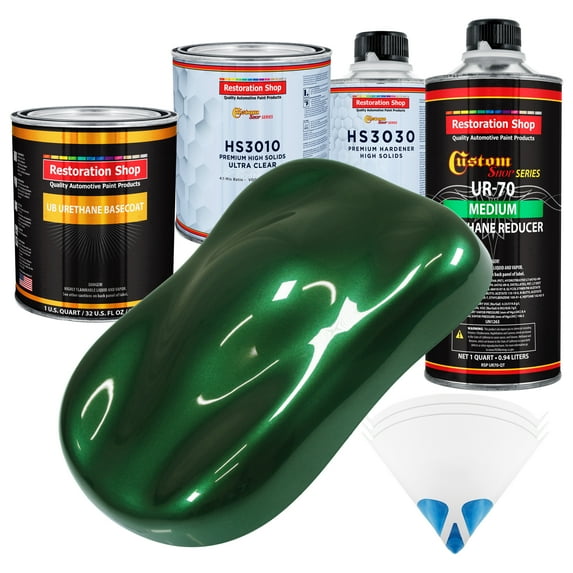 British Racing Green Met Premium Quart URETHANE BASECOAT CLEARCOAT Car Paint Kit