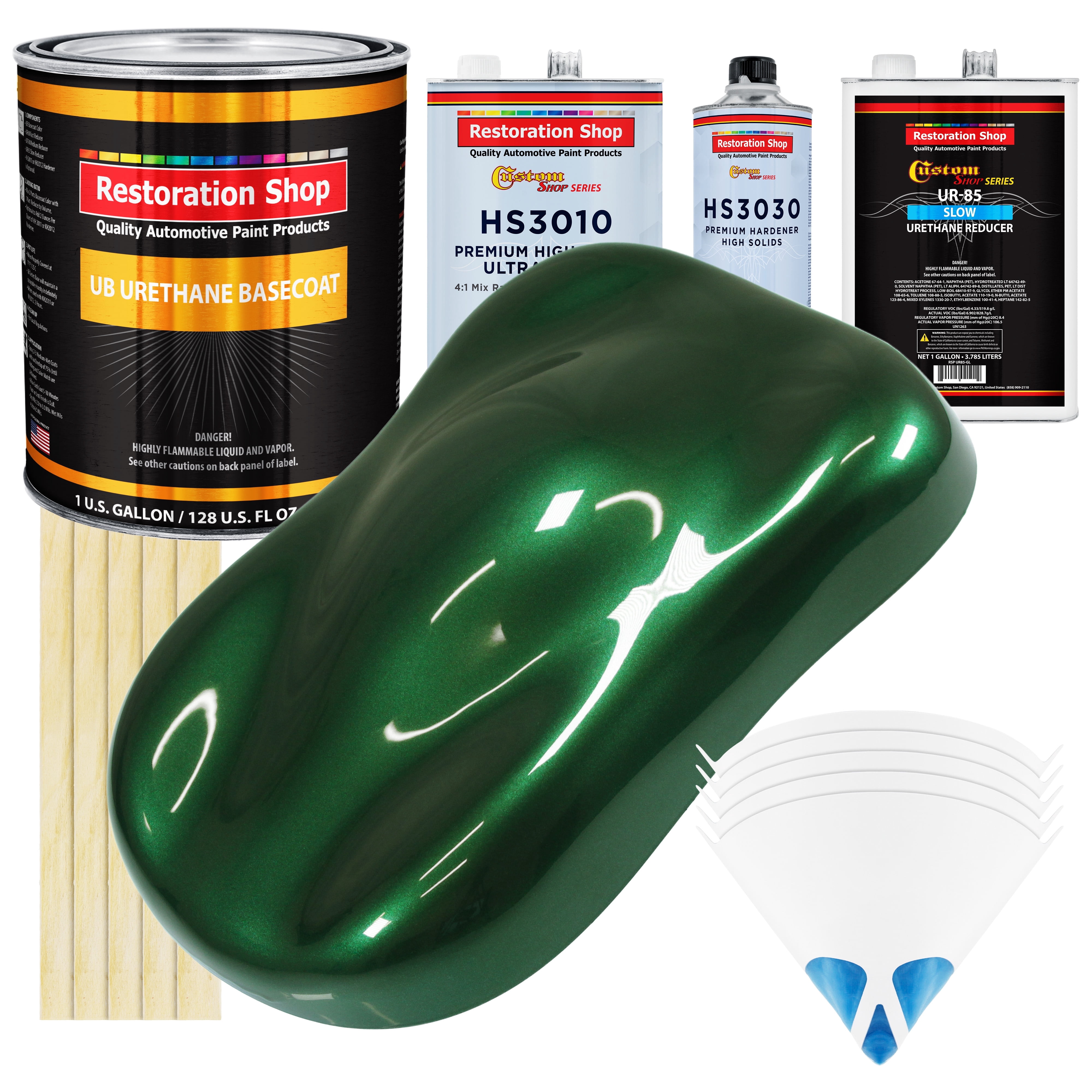 British Racing Green Metallic Gallon Kit URETHANE BASECOAT SLOW Car ...