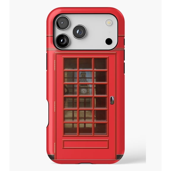 British Red Phone box with Big Ben M3107, Protective Case for iPhone 17 16 15 14 13 12 11 Pro Max – Modern Unisex Style