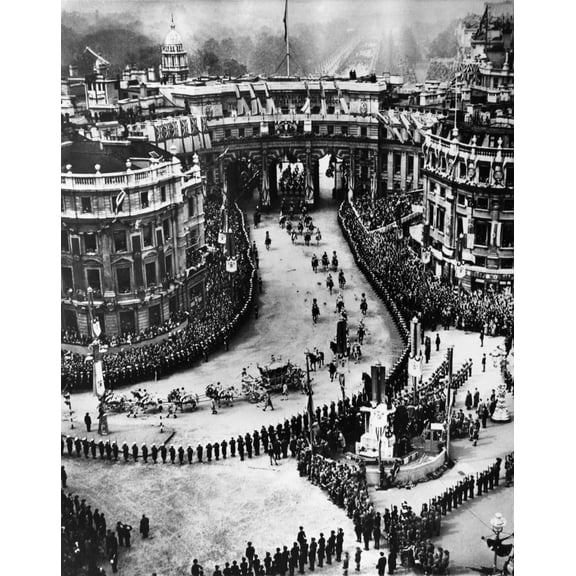 British Royalty. Coronation Procession For King George Vi Of England And British Queen Elizabeth