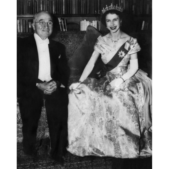 British Royalty. Future Queen Of England Princess Elizabeth And Us President Harry Truman History