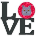 thumbnail image 1 of British Shorthair Cat Love Metal Wall Artwork LOVE Red, 1 of 2