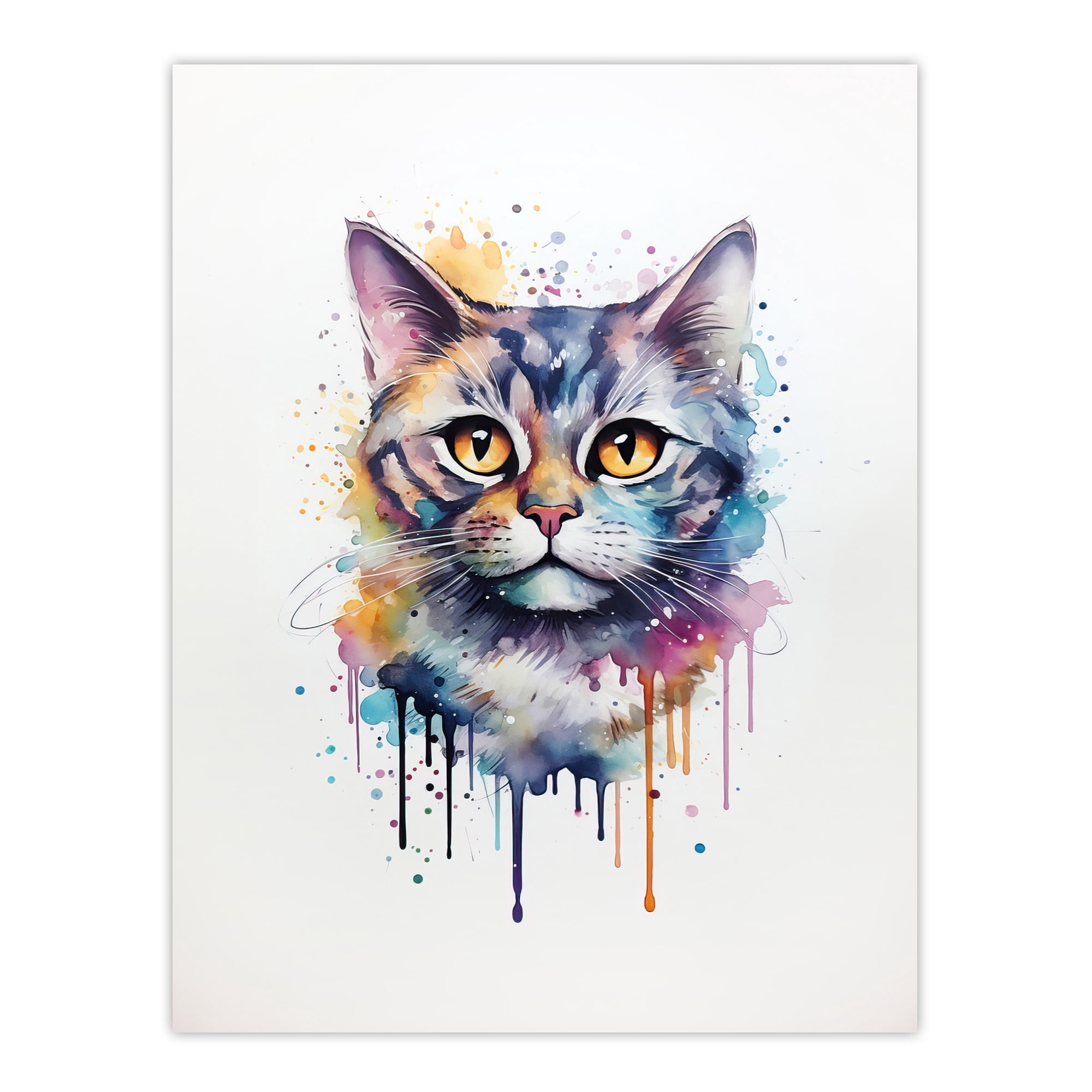 British Shorthair Cat Lovers Gift Watercolour Pet Portrait Painting ...