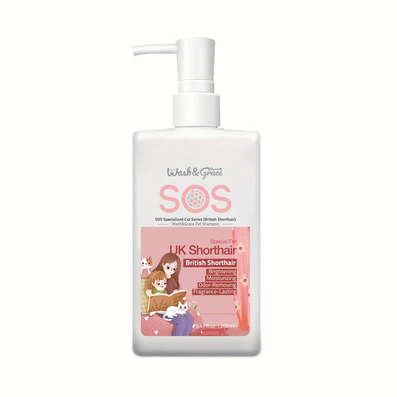 British Shorthair Cat Shampoo | Tear-Free 3-in-1 Moisturizing, Deodorizing & Long-Lasting Fragrance | Natural Botanicals & Vitamins for Soft Shiny Fur