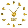 thumbnail image 1 of British Shorthair Cat Silouette Frameless Wall Clock Stickers, DIY Modern Decorative Clocks for Living Room, Bedroom, Office - Easy to Install, Large 3D Clock Design (Gold,47in), 1 of 6