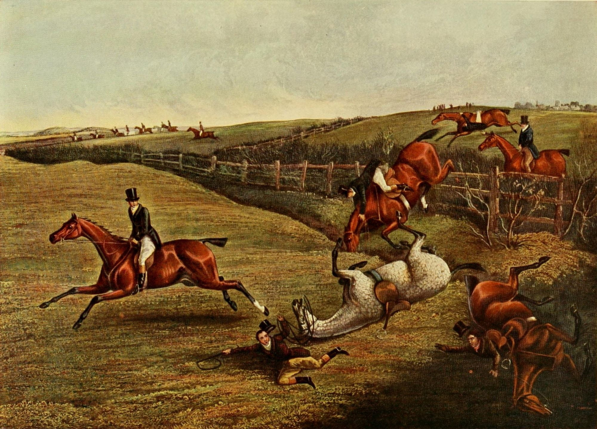 British Sporting Prints 1922 Grand Leicestershire Steeple-chase Canvas Art - Henry Alken (18 x 24)