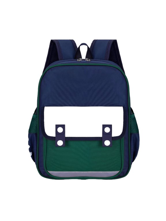 British Style Backpack, Waterproof Oxford Cloth School Bag, Ergonomic Spine Protection, Lightweight Two-Tone Daypack with Breathable Back Pad, Durable Rucksack for Students