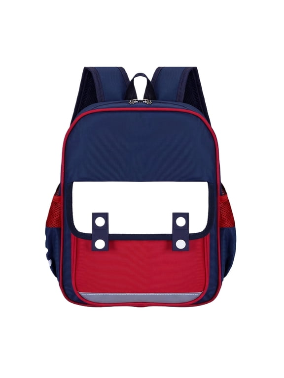 British Style Backpack Waterproof Oxford Fabric School Bag Lightweight Ergonomic Design Color Block Two-tone Durable Multi-Pocket Large Capacity Easy Clean Breathable Back Pad for Students